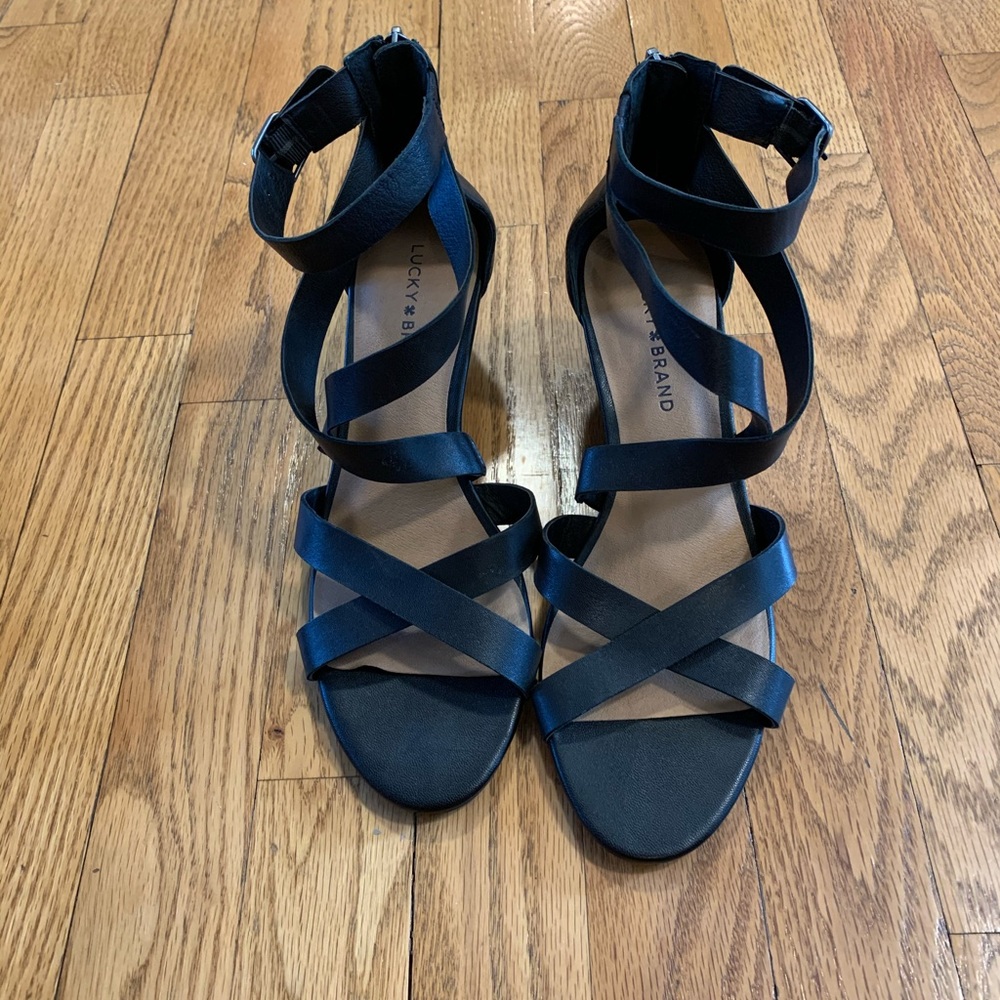 Black Luck Brand wedges New with Tags